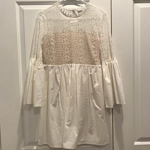 White Cocktail Dress with Open Back